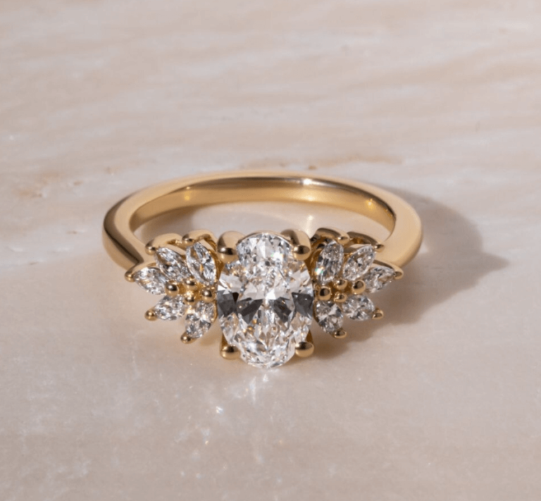 4 Carat Diamond Ring on Finger